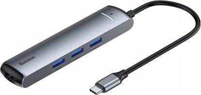 Attēls no HUB USB Baseus 1x USB-C PD  + 3x USB-A 3.0 (BSU3010)