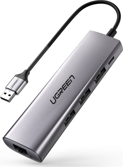 Picture of HUB USB Ugreen CM266 1x RJ-45  + 3x USB-A 3.0 (UGR443)