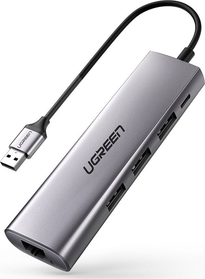Изображение HUB USB Ugreen CM266 1x RJ-45  + 3x USB-A 3.0 (UGR443)