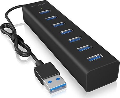 Attēls no ICY BOX IB-HUB1700-U3 USB 3.2 Gen 1 (3.1 Gen 1) Type-A 5000 Mbit/s Black