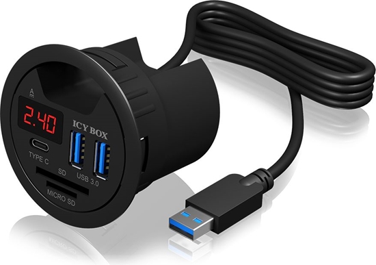 Picture of ICY BOX IB-HUB1404 socket-outlet Black