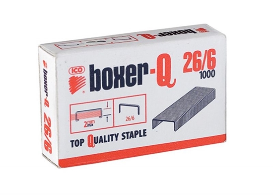 Picture of ICO Zszywki Boxer 26/6, galwanizowane, 1000 sztuk (ISAXBQ26/6)