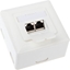 Picture of InLine Gniazdo natynkowe sieciowe 2x RJ45 Cat.6 - biae poziome (75602J)