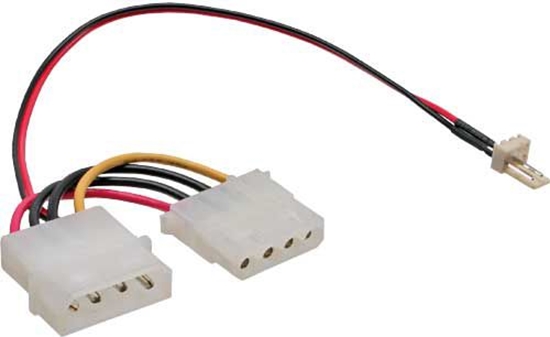 Picture of InLine Molex x2 - 3-pin, 0.15m, Wielokolorowy (33344)