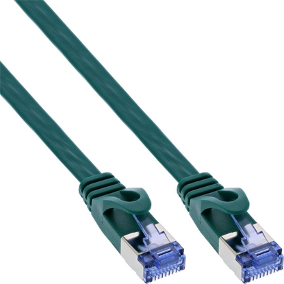 Изображение InLine Płaski Patch kabel, U/FTP, Cat.6A, zielony, 10m