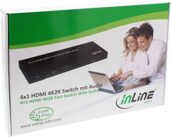 Picture of InLine Switch 4x HDMI + audio Czarny (65017)