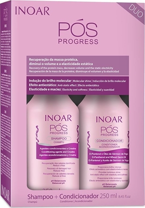 Picture of Inoar Rinkinys po procedūrų su keratinu INOAR Pos Progress Duo Kit: šampūnas 250 ml + kondicionierius 250 ml