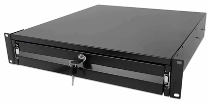 Attēls no Intellinet 19" Storage Drawer, 2U, Lockable, 466mm Depth, Black