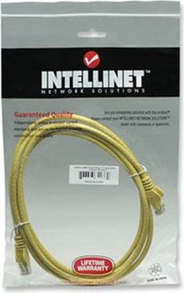 Attēls no Intellinet Network Patch Cable, Cat6, 3m, Yellow, CCA, U/UTP, PVC, RJ45, Gold Plated Contacts, Snagless, Booted, Lifetime Warranty, Polybag