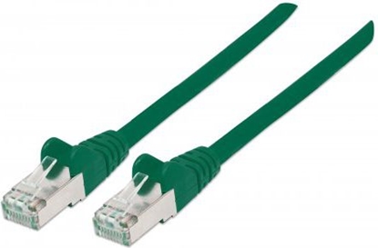 Изображение Intellinet Network Patch Cable, Cat6A, 10m, Green, Copper, S/FTP, LSOH / LSZH, PVC, RJ45, Gold Plated Contacts, Snagless, Booted, Lifetime Warranty, Polybag