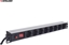 Attēls no Intellinet 19" 1U Rackmount 8-Way Power Strip - German Type, With On/Off Switch and Overload Protection, 3m Power Cord
