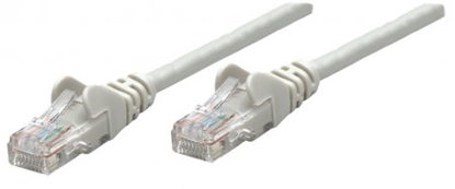 Attēls no Intellinet Network Patch Cable, Cat6A, 0.25m, Grey, Copper, S/FTP, LSOH / LSZH, PVC, RJ45, Gold Plated Contacts, Snagless, Booted, Lifetime Warranty, Polybag