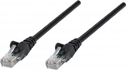 Attēls no Intellinet Network Patch Cable, Cat5e, 1.5m, Black, CCA, SF/UTP, PVC, RJ45, Gold Plated Contacts, Snagless, Booted, Lifetime Warranty, Polybag