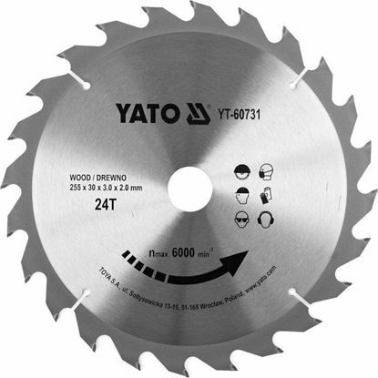 Изображение Yato YATO PIA TARCZ.WID. 255*24*30 60731 YT-60731