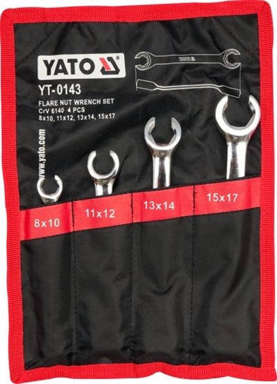 Picture of Yato Zestaw kluczy płaskich półotwartych 8-17mm 4szt. (YT-0143)