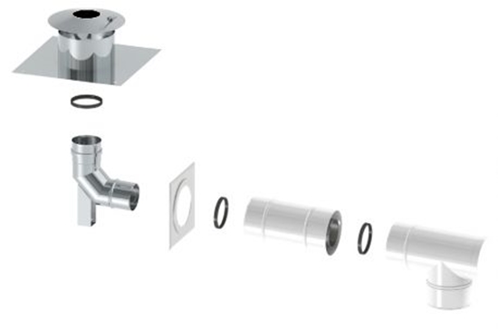 Picture of Jeremias Zestaw powietrzno-spalinowy w szacht komina 80/125 (75F940)