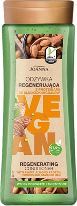 Attēls no Joanna Joanna Vegan Odżywka do włosów regenerująca z Proteinami ze Słodkich Migdałow - włosy porowate i zniszczone 300g