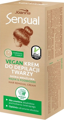 Attēls no Joanna Krem do depilacji twarzy Sensual Vegan 20g