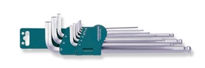 Изображение Jonnesway Zestaw kluczy imbusowych hex typ L 1,5-10mm z kulk 9szt. (H06SM109S)