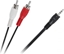 Изображение Kabel Cabletech Jack 3.5mm - RCA (Cinch) x2 1.2m czarny (LEC-KPO2747-1,2)