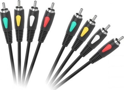 Attēls no Kabel Cabletech RCA (Cinch) x4 - RCA (Cinch) x4 3m czarny (KPO4003-3.0)