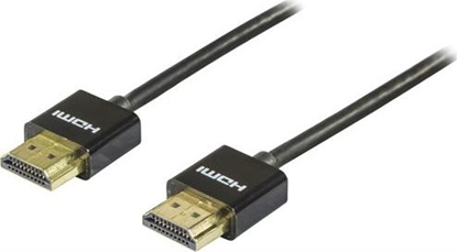 Attēls no Kabel Deltaco HDMI - HDMI 2m czarny (Deltaco HDMI-1092 Tyndt HDMI kabel med l)