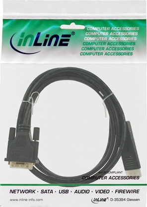Attēls no Kabel InLine DisplayPort - DVI-D 0.5m czarny (17116)