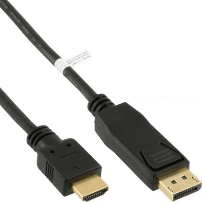Attēls no Kabel InLine DisplayPort - HDMI 0.5m czarny (17186)