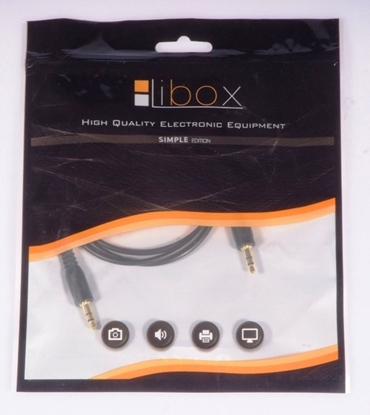 Изображение Kabel Libox Jack 3.5mm - Jack 3.5mm 1m czarny (LB0061)