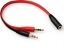 Picture of Kabel Mozos Jack 3.5mm - Jack 3.5mm x2 0.2m czerwony (ASM-2)