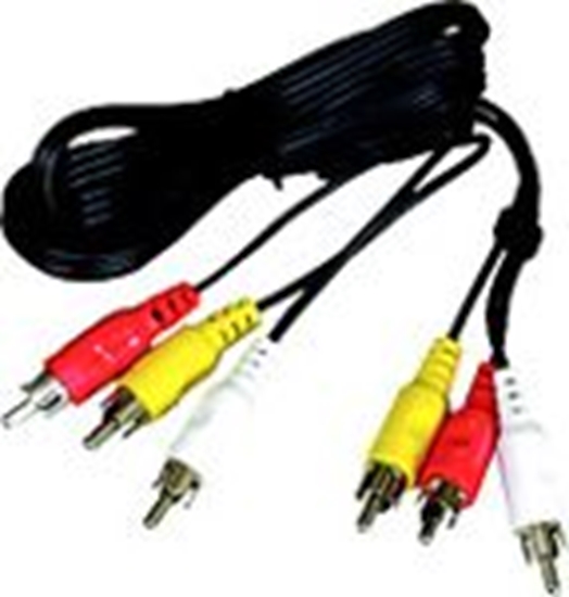 Picture of Kabel PremiumCord RCA (Cinch) x3 - RCA (Cinch) x3 2m czarny (kjackcmm3-2)