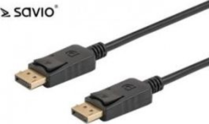 Attēls no Kabel Savio DisplayPort - DisplayPort 1m czarny (CL-135)