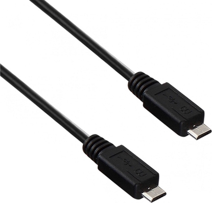 Изображение Kabel USB Akyga microUSB - microUSB 0.6 m Czarny (AK-USB-17)