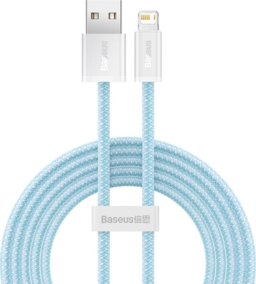 Изображение Kabel USB Baseus USB-A - Lightning 2 m Turkusowy (BSU3002BLU)