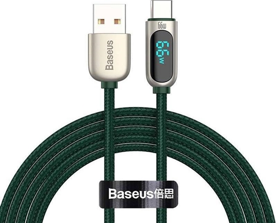 Изображение Kabel USB Baseus USB-A - USB-C 1 m Zielony (CASX020006)