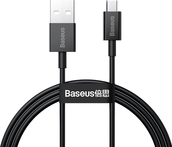 Picture of Kabel USB Baseus USB-A - microUSB 1 m Czarny (BSU2822BLK)