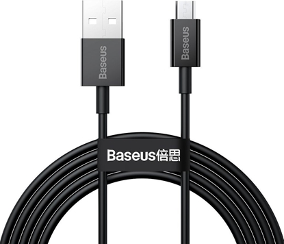 Изображение Kabel USB Baseus USB-A - microUSB 2 m Czarny (BSU2823BLK)