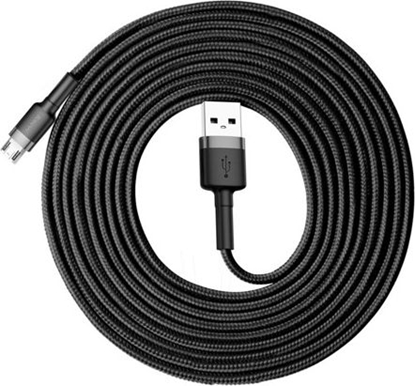 Изображение Kabel USB Baseus USB-A - microUSB 3 m Czarno-szary (6953156296374)