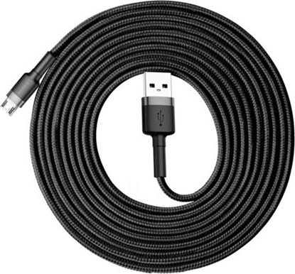 Picture of Kabel USB Baseus USB-A - microUSB 3 m Czarno-szary (6953156296374)