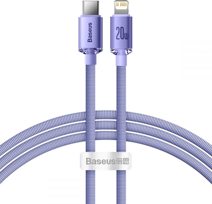Attēls no Kabel USB Baseus USB-C - Lightning 1.2 m Fioletowy (FD-2259-6932172602765)