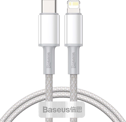 Изображение Kabel USB Baseus USB-C - Lightning 2 m Biały (6953156231955)