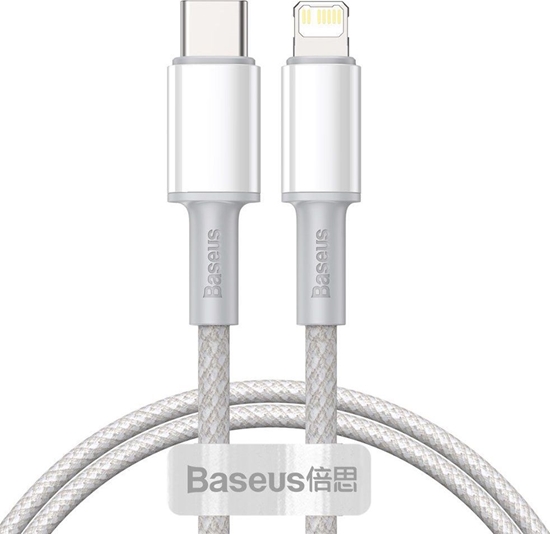 Изображение Kabel USB Baseus USB-C - Lightning 2 m Biały (6953156231955)