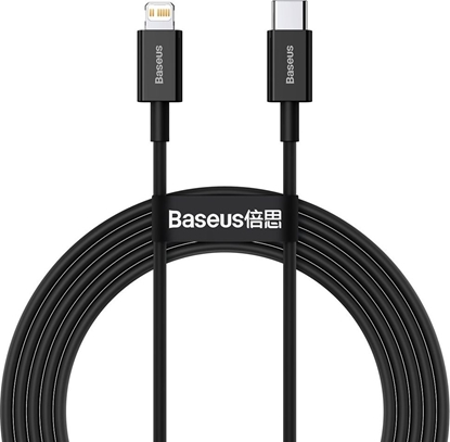 Изображение Kabel USB Baseus USB-C - Lightning 2 m Czarny (BSU2663BLK)