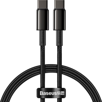 Attēls no Kabel USB Baseus USB-C - USB-C 1 m Czarny (CATWJ-01)