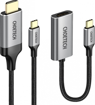 Изображение Kabel USB Choetech USB-C - HDMI 2 m Szary (6971824979695)