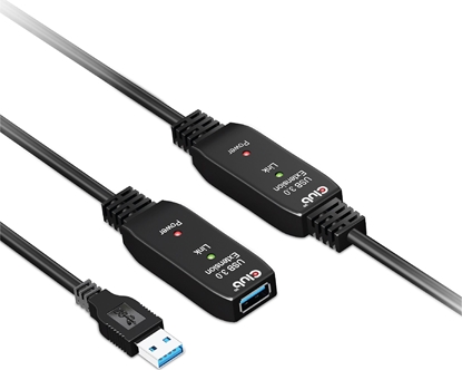Attēls no Kabel USB Club 3D USB-A - USB-A 10 m Czarny (500286)