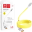 Attēls no Kabel USB Denmen USB-A - USB-C 1 m Żółty (29365)