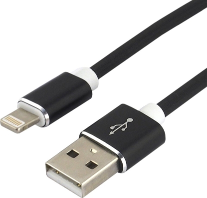 Picture of Kabel USB EverActive USB-A - Lightning 1 m Czarny (CBS-1IB)