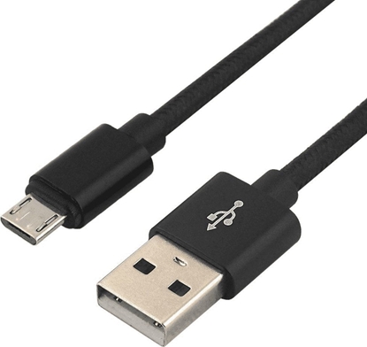 Изображение Kabel USB EverActive USB-A - microUSB 1 m Czarny (CBB-1MB)