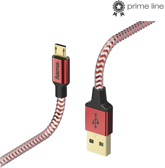 Picture of Kabel USB Hama USB-A - microUSB 1.5 m Czerwony (001782880000)